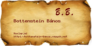 Bottenstein Bános névjegykártya